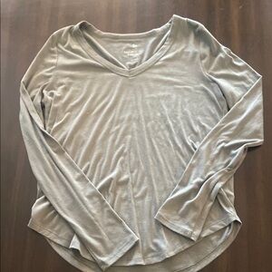 Kohl's Green Fitted Long Sleeve Blouse